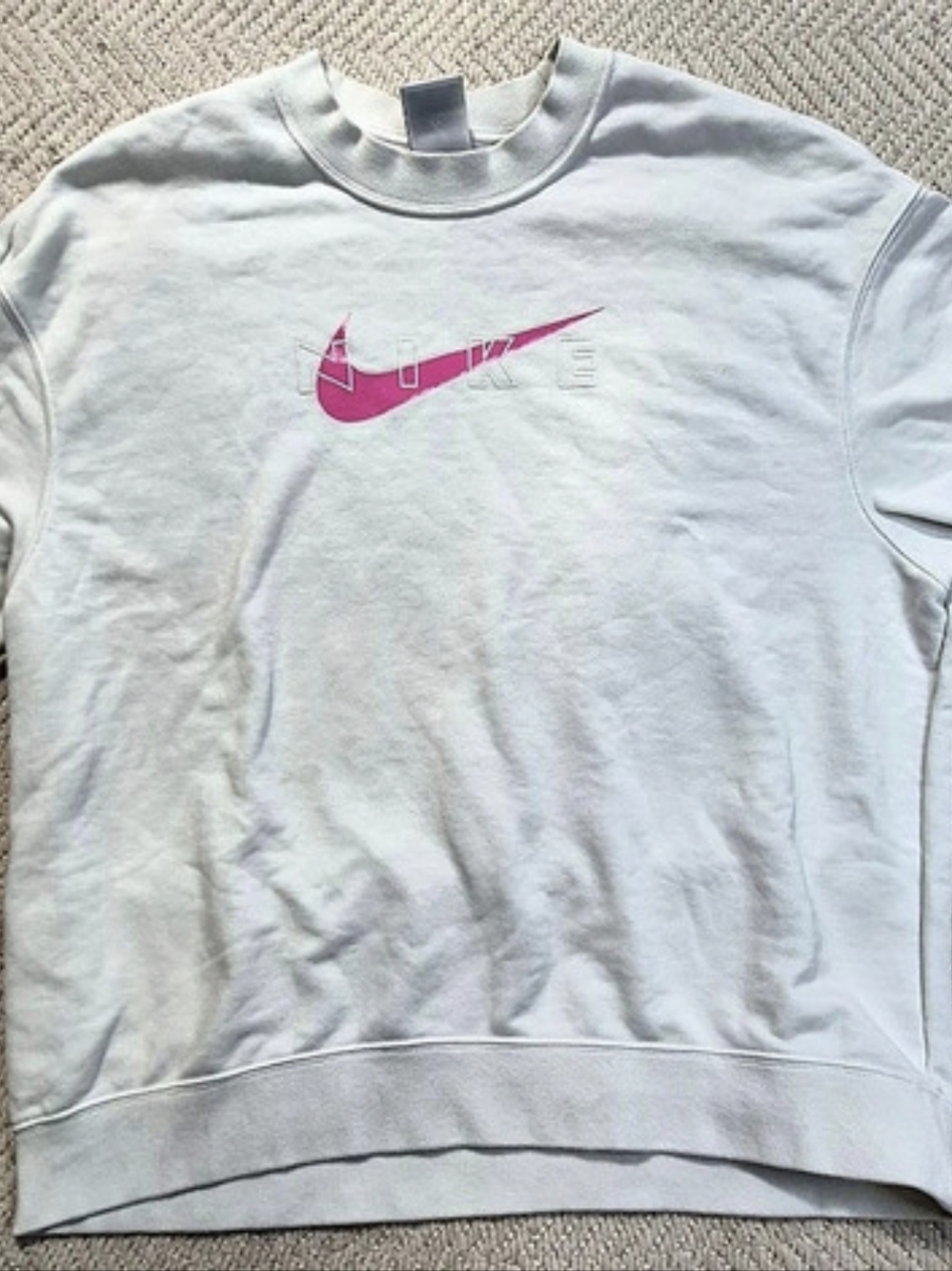 Nike Dri-FIT sweatshirt Pink Logo White Size Small